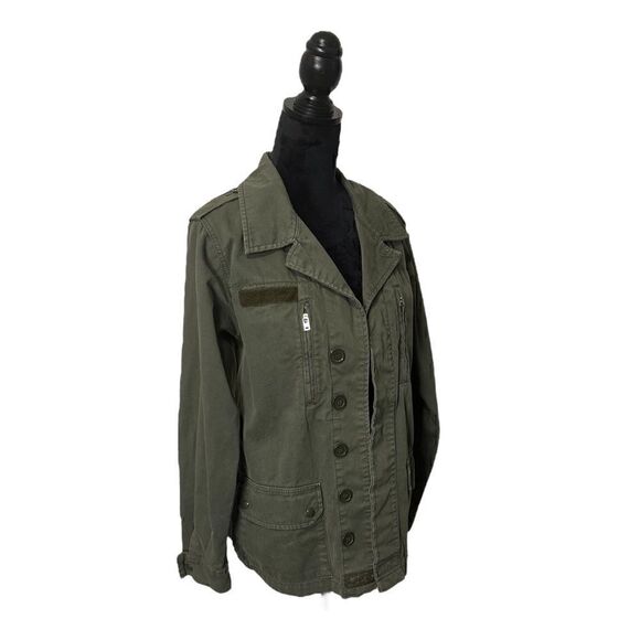 Topshop Military Style Utility Shacket Coat Size 6 - Picture 8 of 15